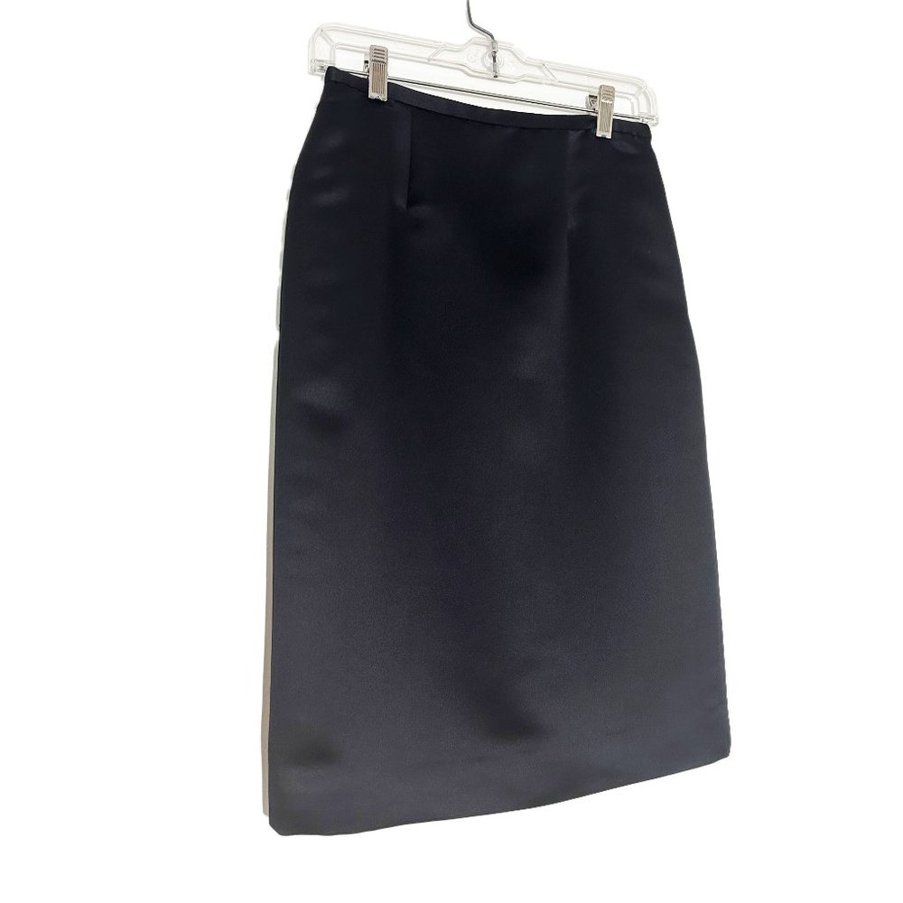 Dana Buchman Black Satin Skirt Size 4 New